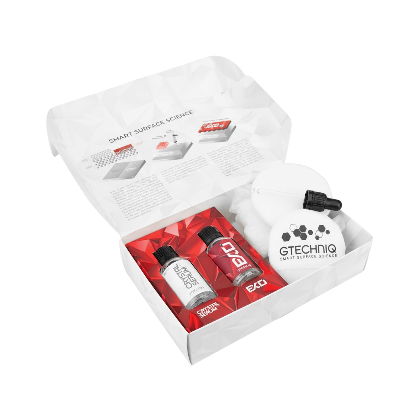 EXO & Crystal Serum Light ceramic coating kit with products
