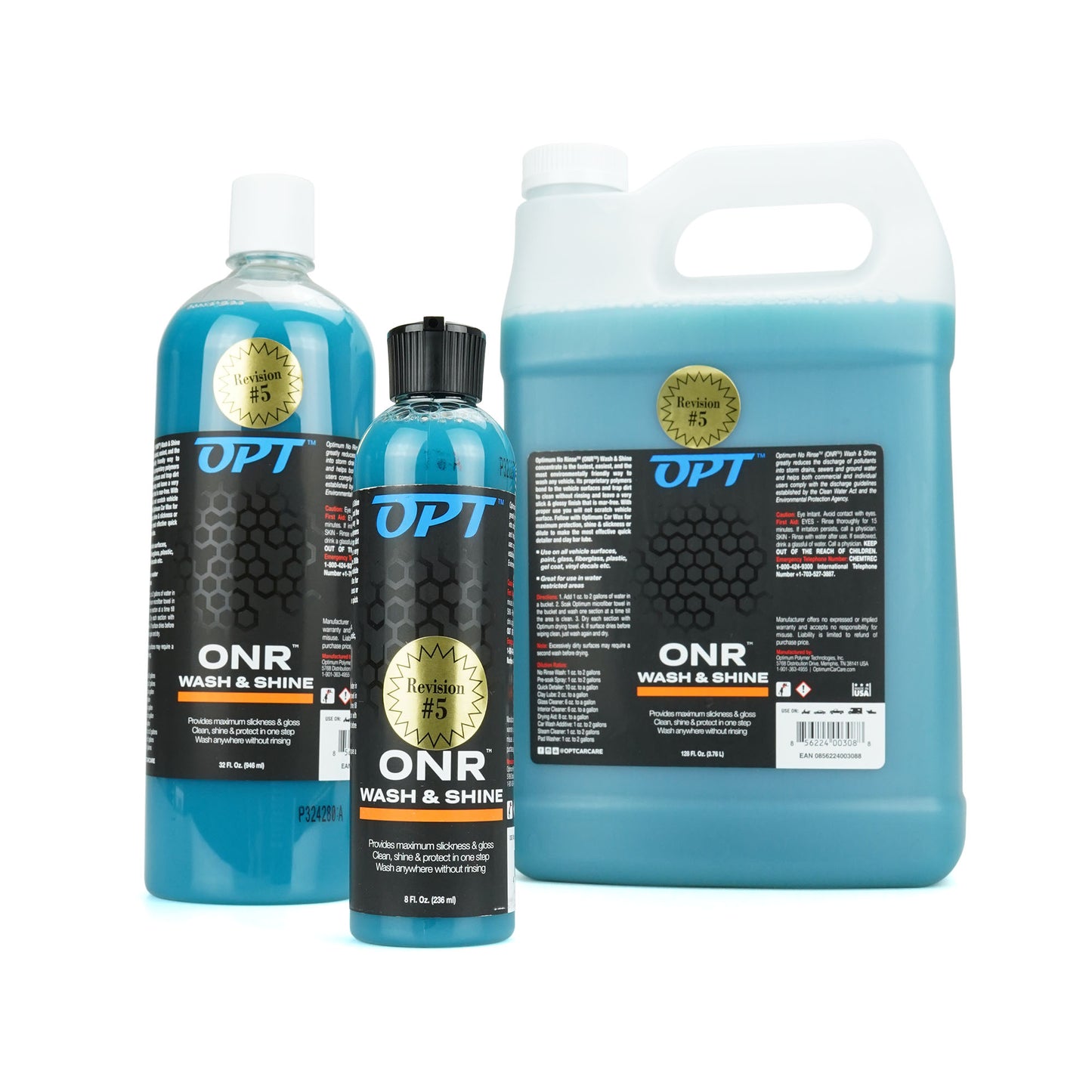 OPTIMUM POLYMER TECHNOLOGIES Optimum No Rinse Wash & Shine (ONR) all sizes