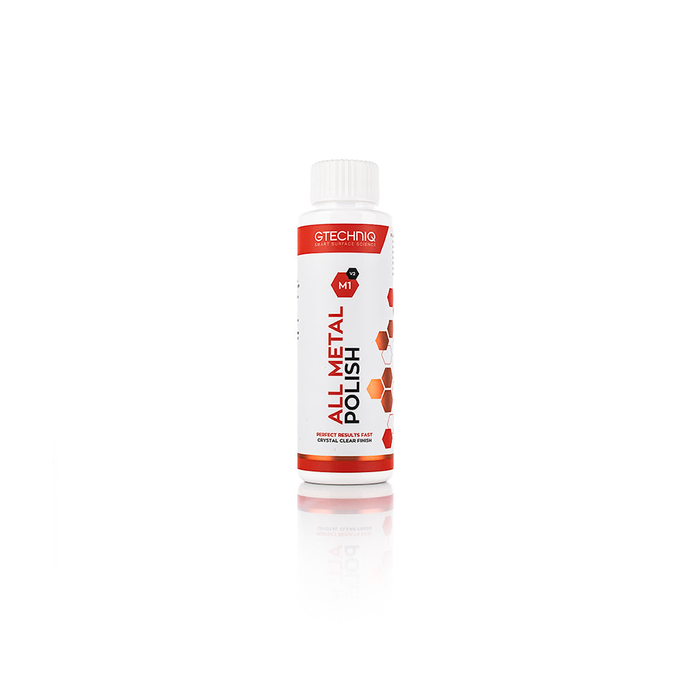 Gtechniq M1 All Metal Polish bottle for polishing chrome, aluminum and stainless steel