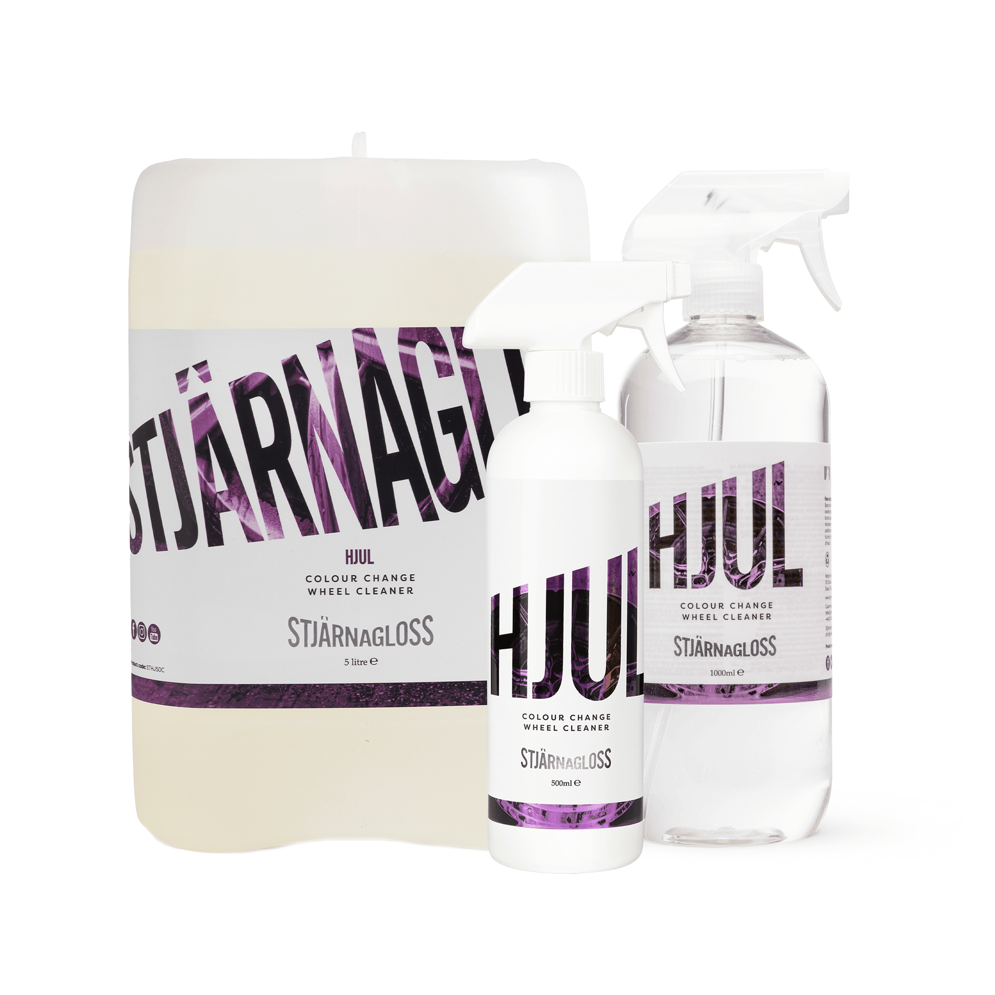 STJÄRNAGLOSS HJUL - COLOUR CHANGE WHEEL CLEANER 500 ml, 1000 ml and 5000ml