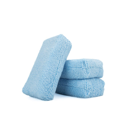 Microfiber Terry Detailing Sponge Applicator blue