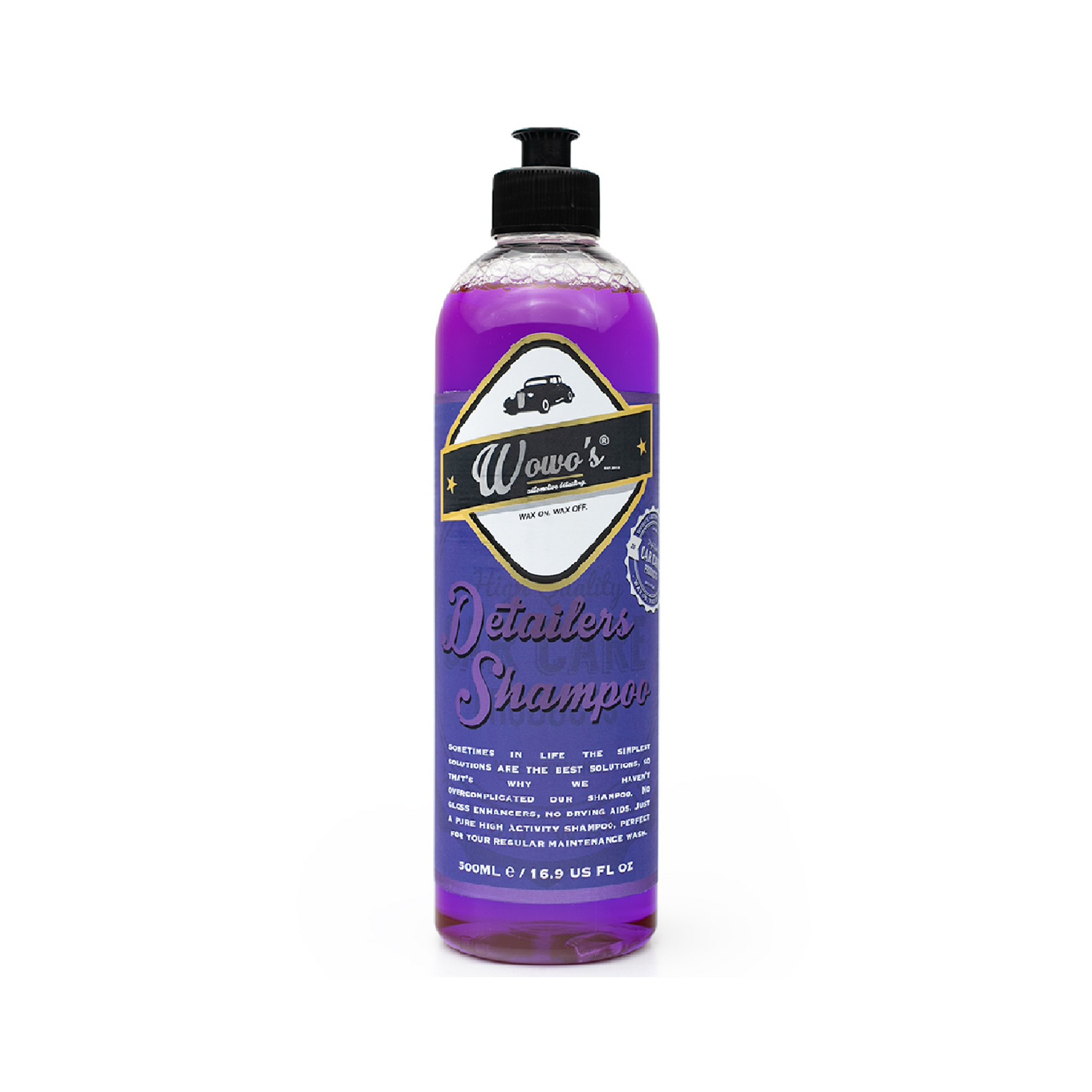 Bottle of WoWo's Detailer Shampoo